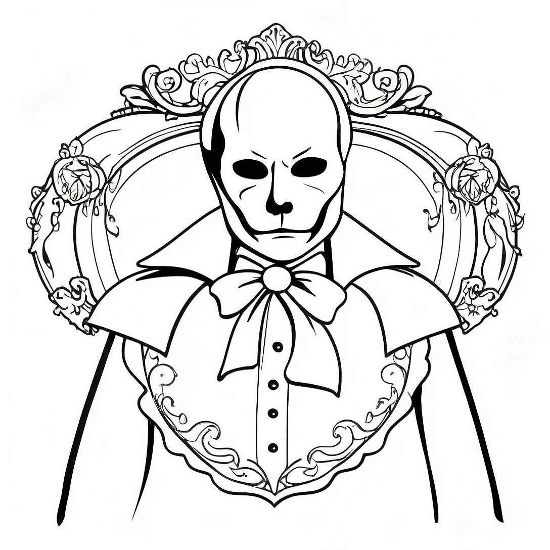 Phantom of the Opera Coloring Page | Phantom of the Opera coloring page