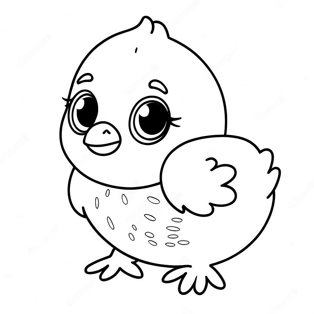 Cute Baby Chick Coloring Page | Baby Chick coloring page