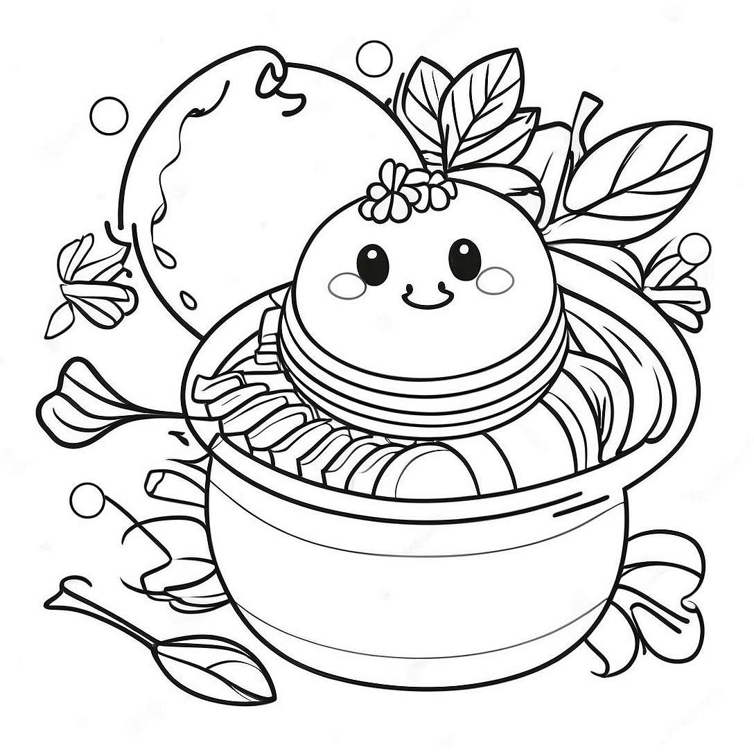 Disney Lunar New Year Food Coloring Page | Disney Lunar New Year Food coloring page