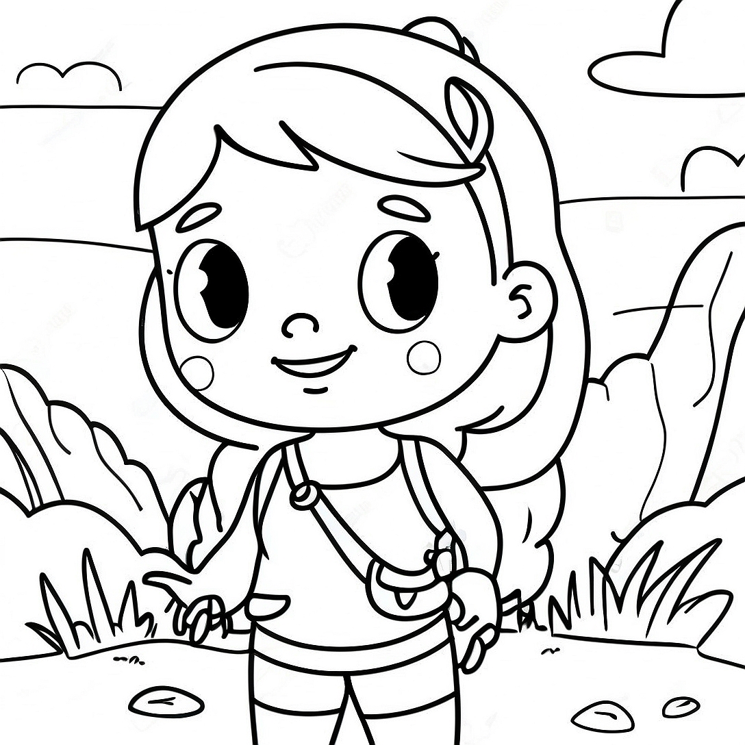 Adventurous Hilda Coloring Page | Hilda coloring page