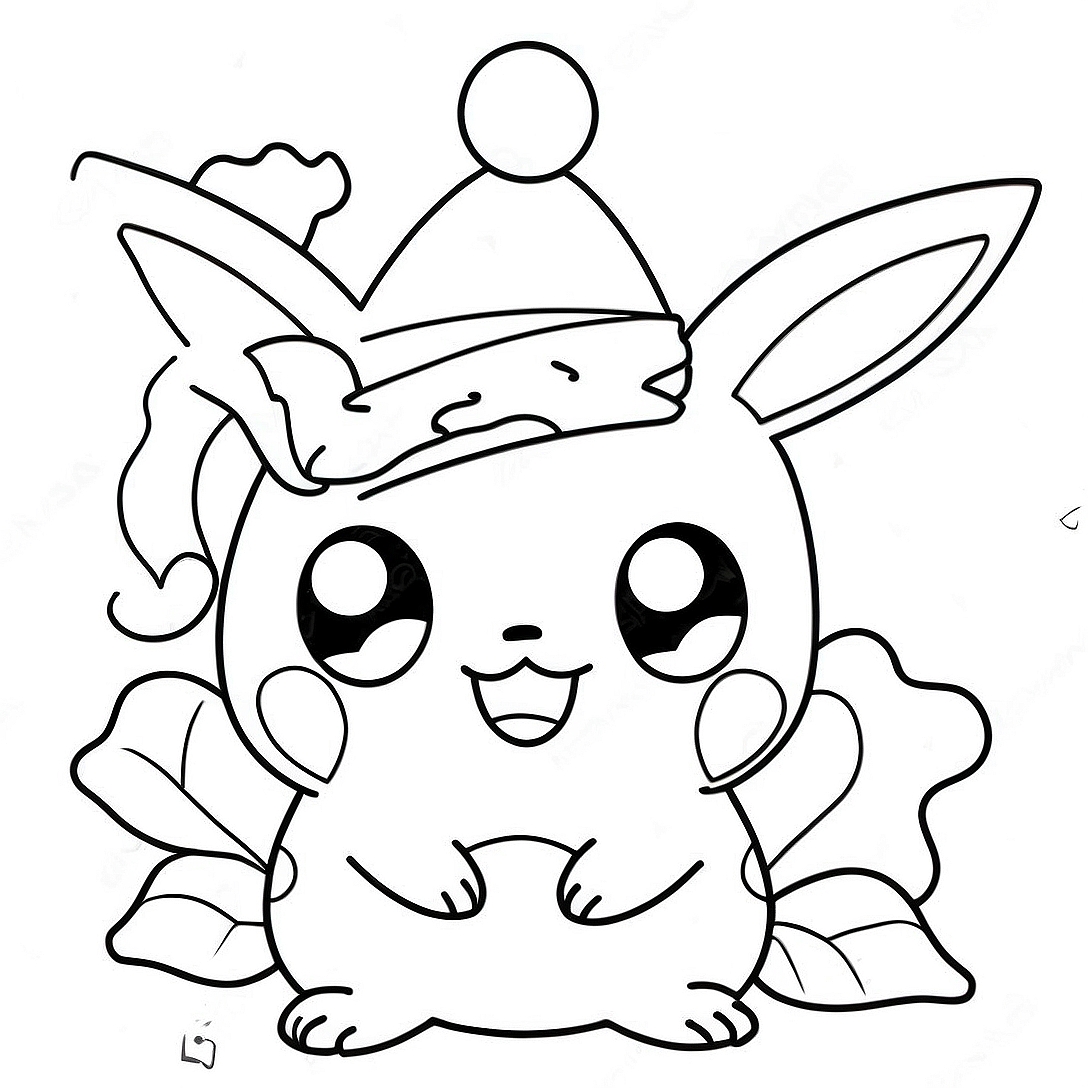 Pokemon Christmas Coloring Page | Pokemon Christmas coloring page
