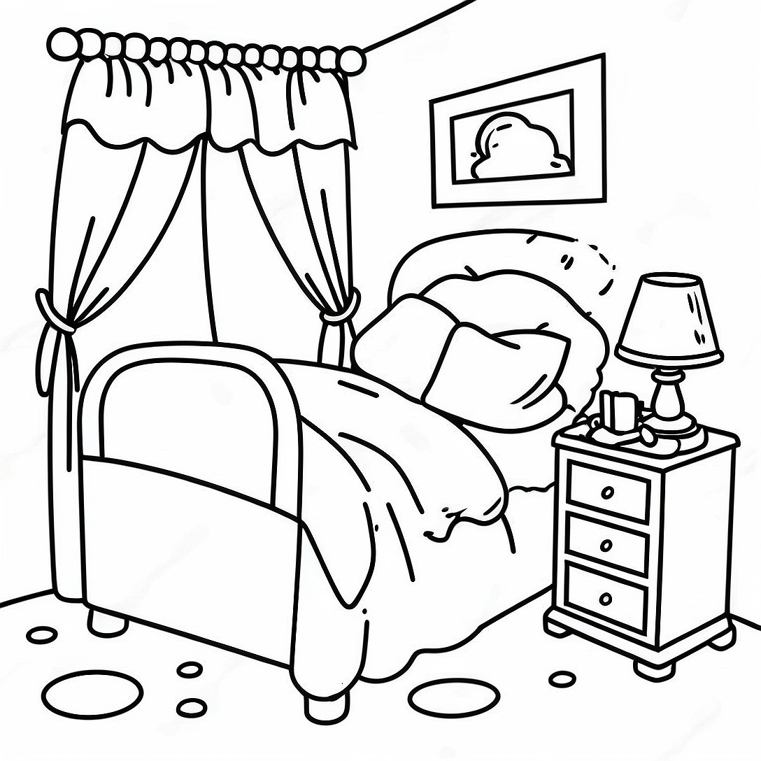 Bedtime Coloring Page | Bedtime coloring page