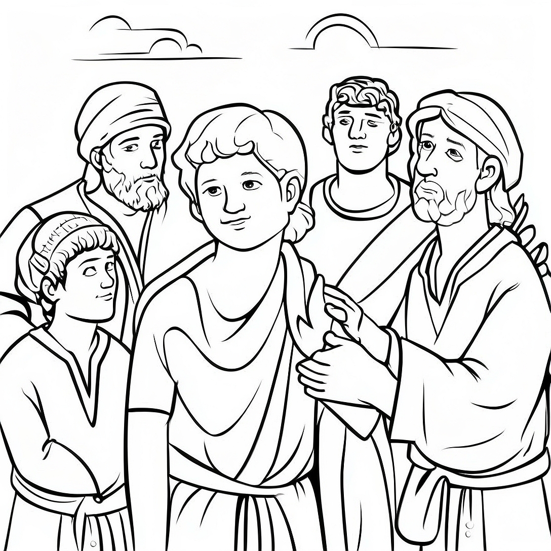 Joseph and His Brothers Coloring Page | Joseph and His Brothers coloring page