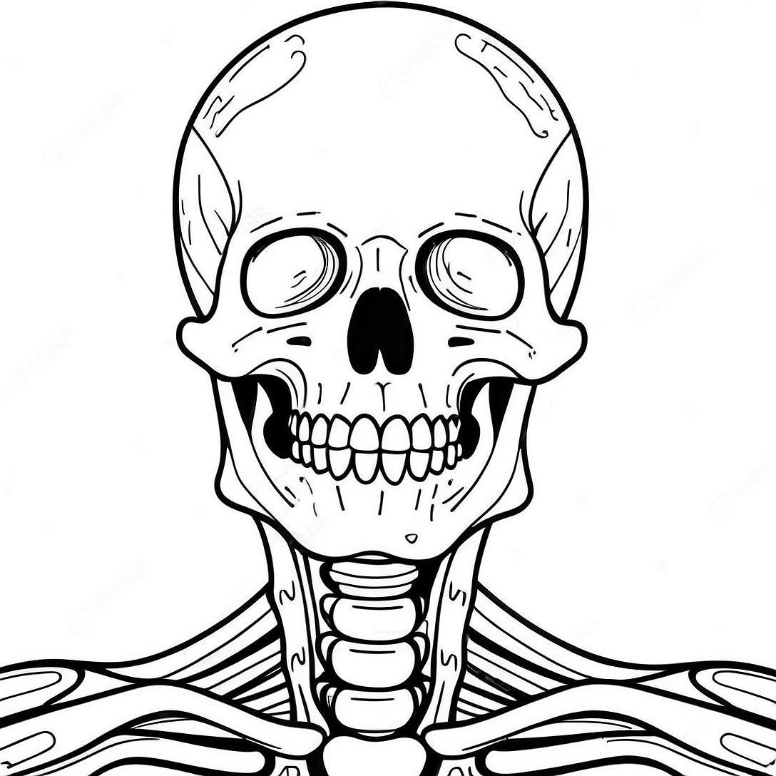 Skeletal System Anatomy Coloring Page | Skeletal System coloring page