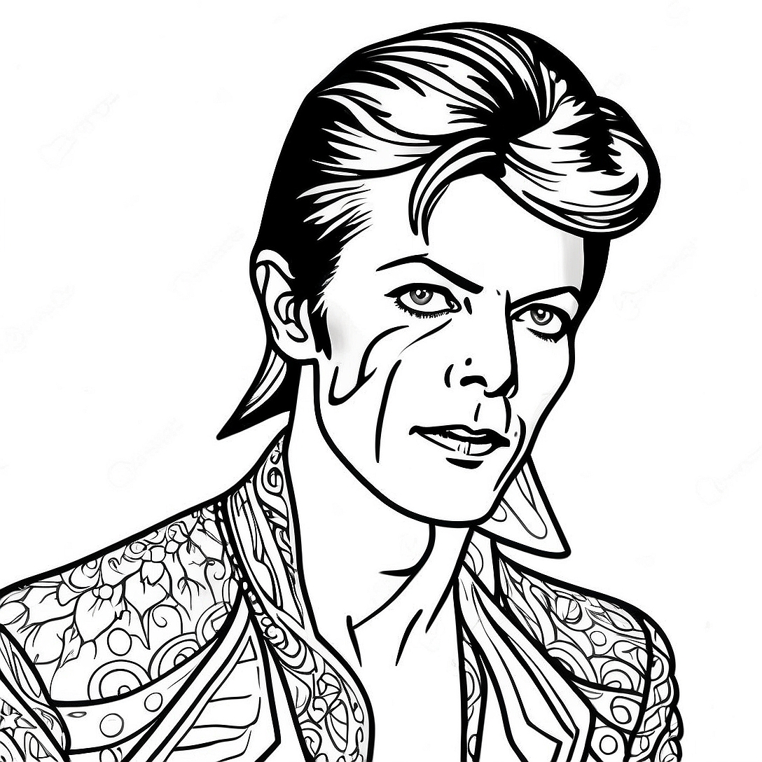 David Bowie Coloring Page | David Bowie coloring page