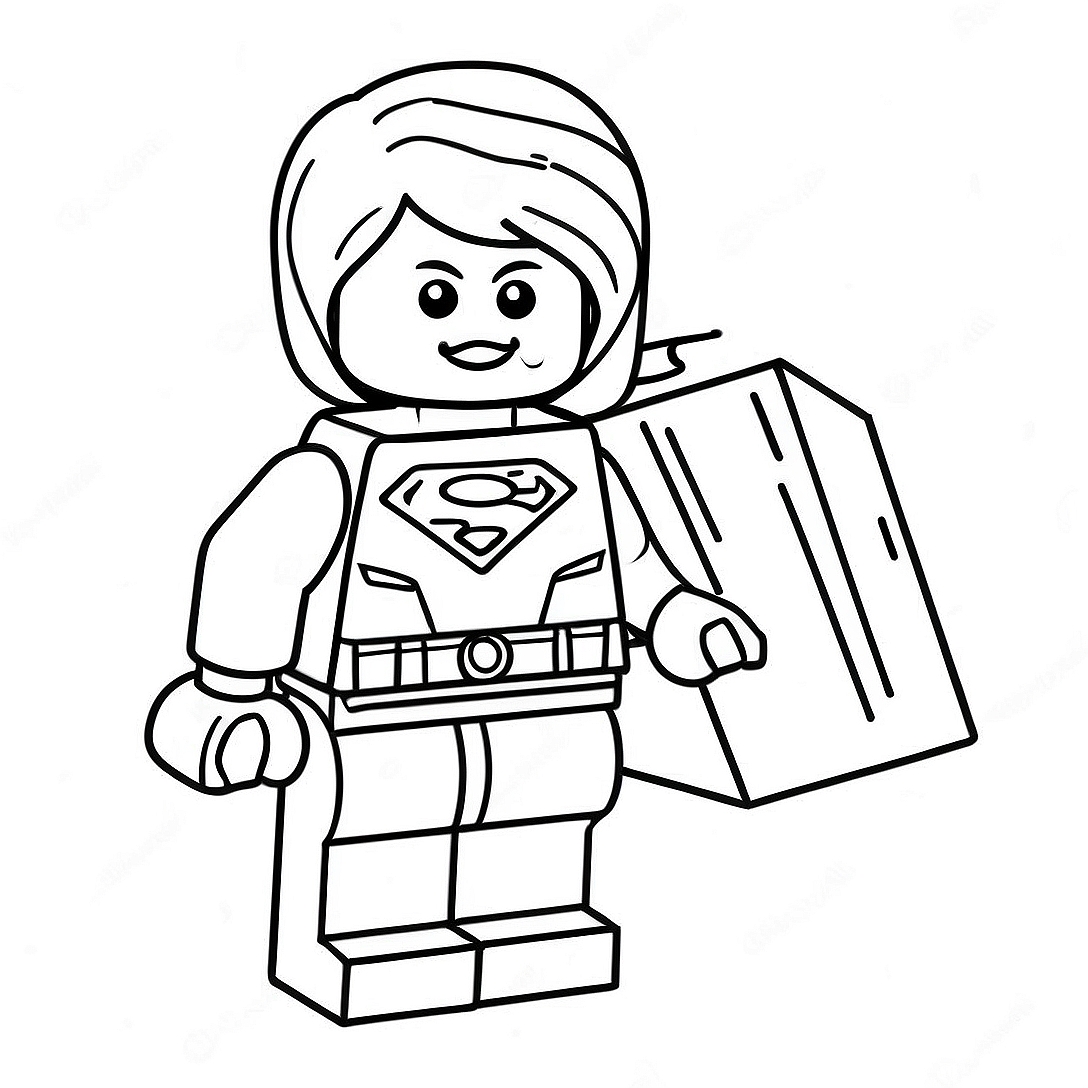 Girl Lego Superhero Adventure Coloring Page | Girl Lego coloring page