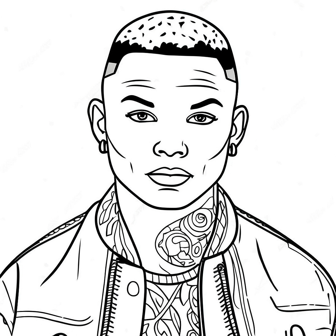 Kane Brown Coloring Page | Kane Brown coloring page