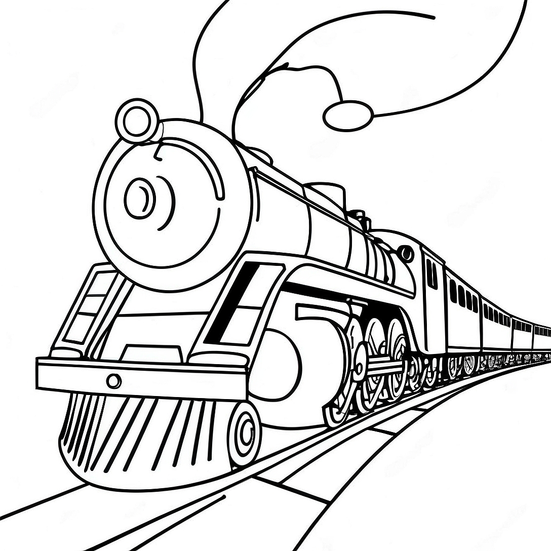 Magical Polar Express Train Coloring Page | Polar Express coloring page