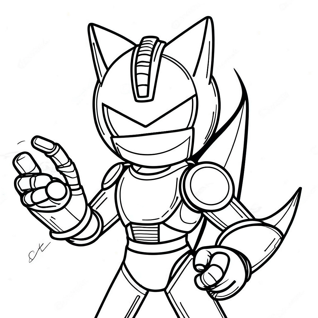 Metal Sonic Coloring Page | Metal Sonic coloring page