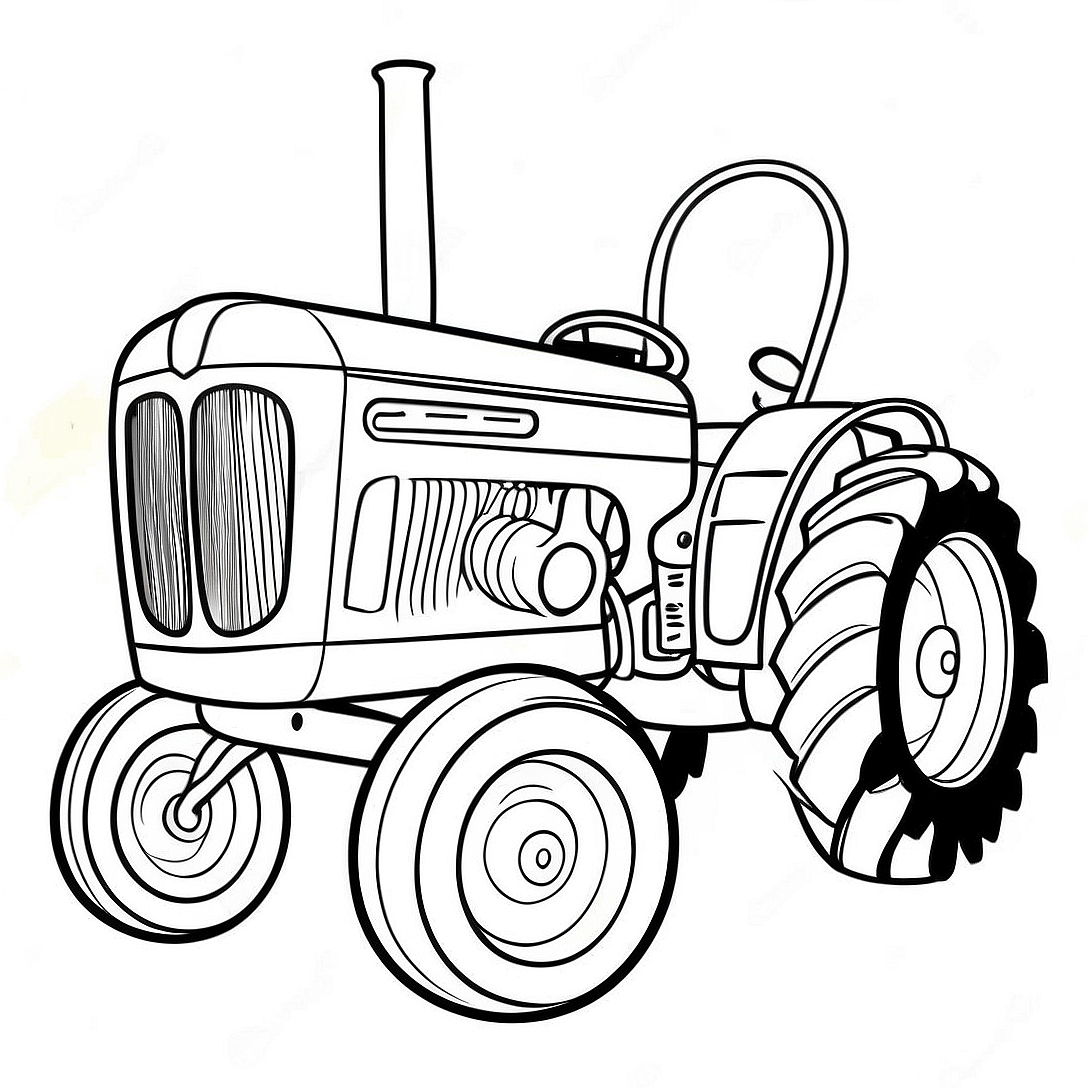 Happy Otis the Tractor Coloring Page | Otis the Tractor coloring page