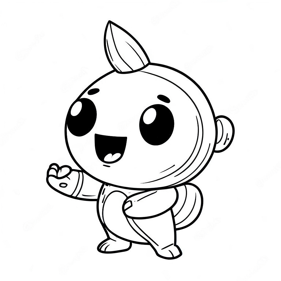 Cute Peely Fortnite Character Coloring Page | Peely Fortnite coloring page