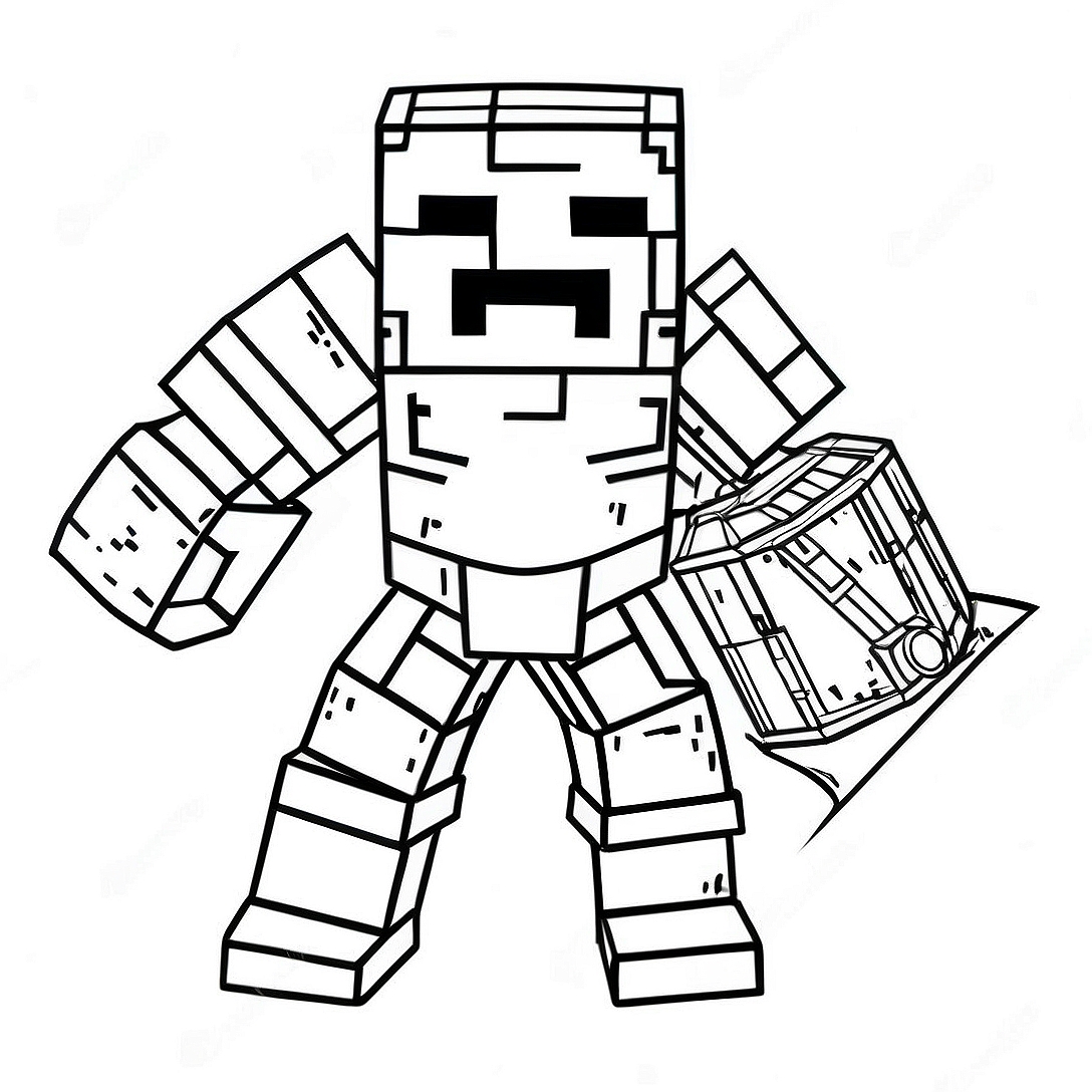 Minecraft Armor Coloring Page | Minecraft Armor coloring page