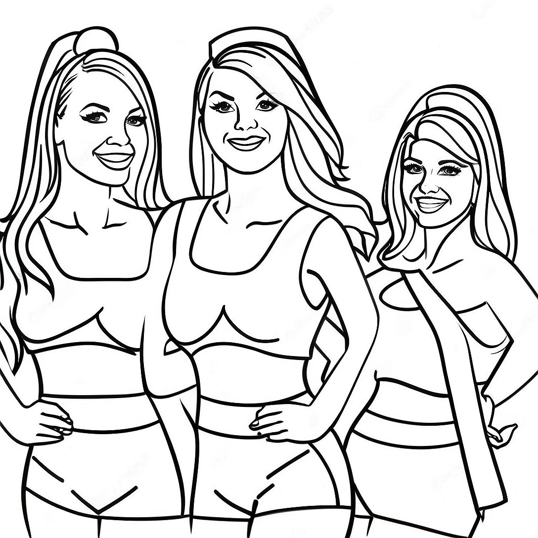 Miami Dolphins Cheerleaders Coloring Page | Miami Dolphins coloring page