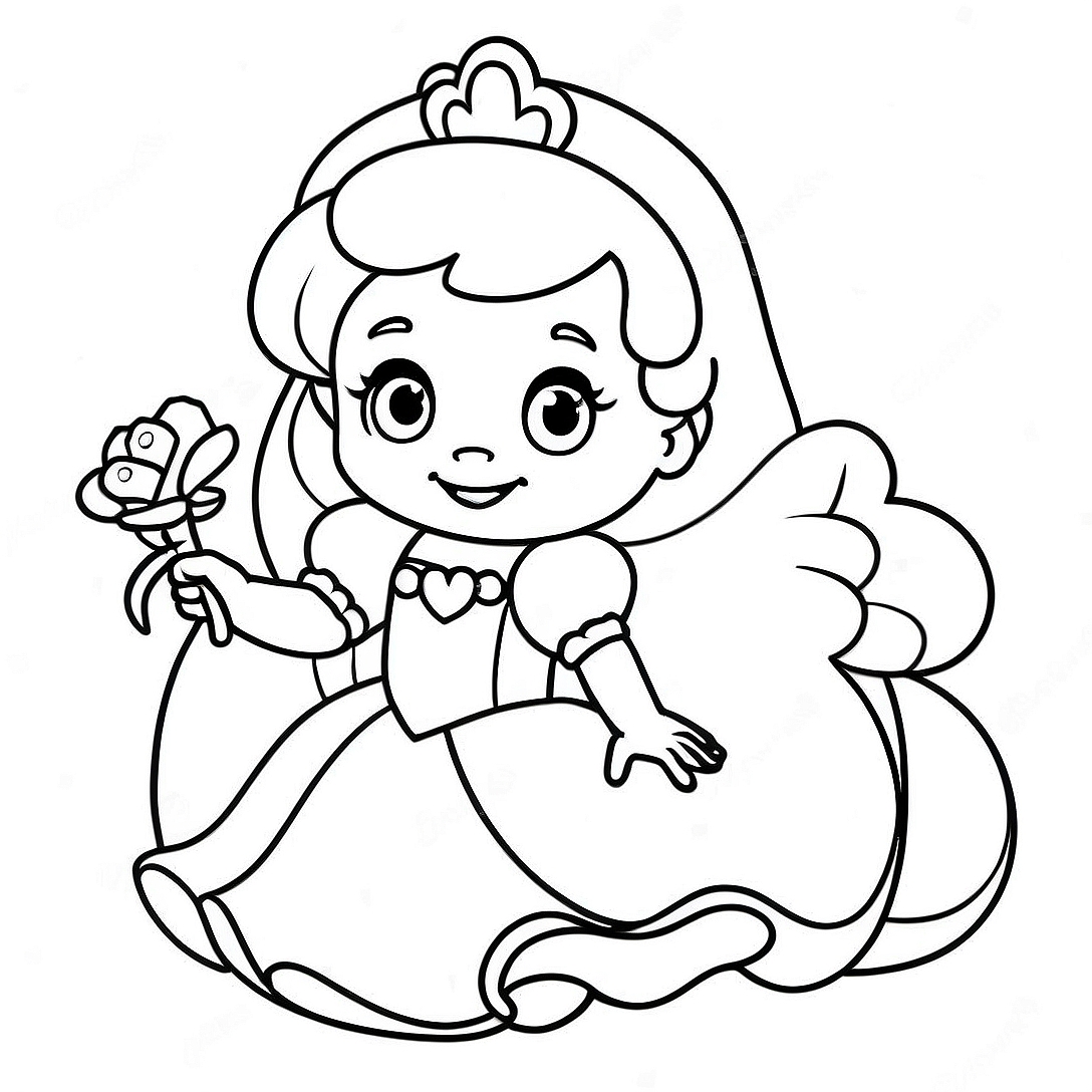 Baby Disney Princess Coloring Page | Baby Disney Princess coloring page
