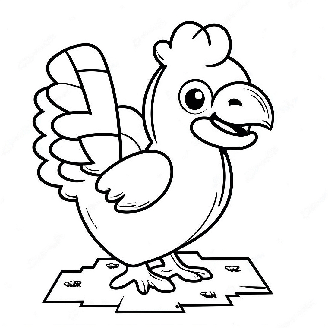 Minecraft Chicken Coloring Page | Minecraft Chicken coloring page