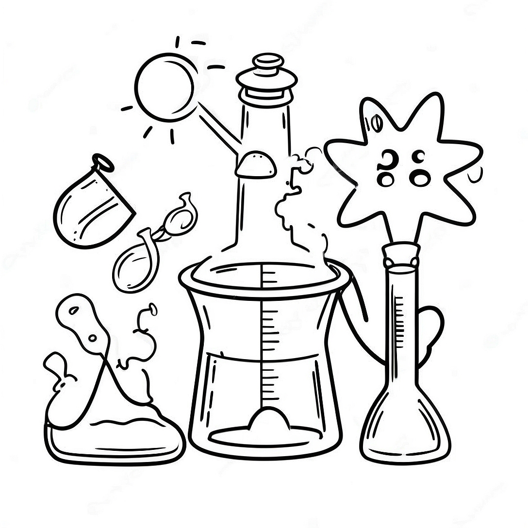 STEM Science Experiment Coloring Page | STEM coloring page