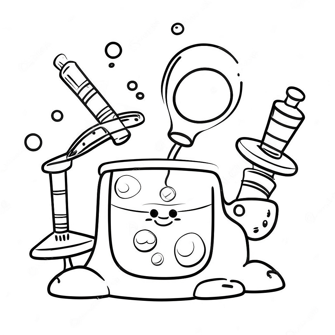 Exciting Experiment Process Coloring Page | Scientific Method coloring page