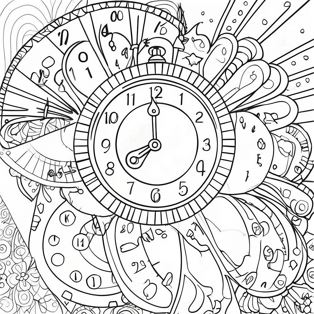 Telling Time Clock Coloring Page | Telling Time WorkPages coloring page