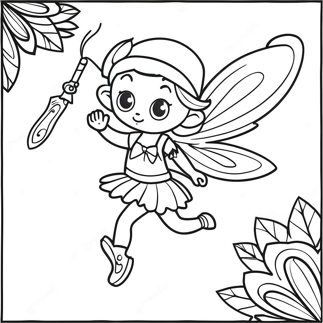 Pirate Fairy Coloring Page | Pirate Fairy coloring page