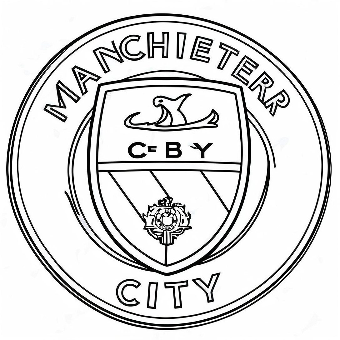 Manchester City Logo Coloring Page | Manchester City coloring page