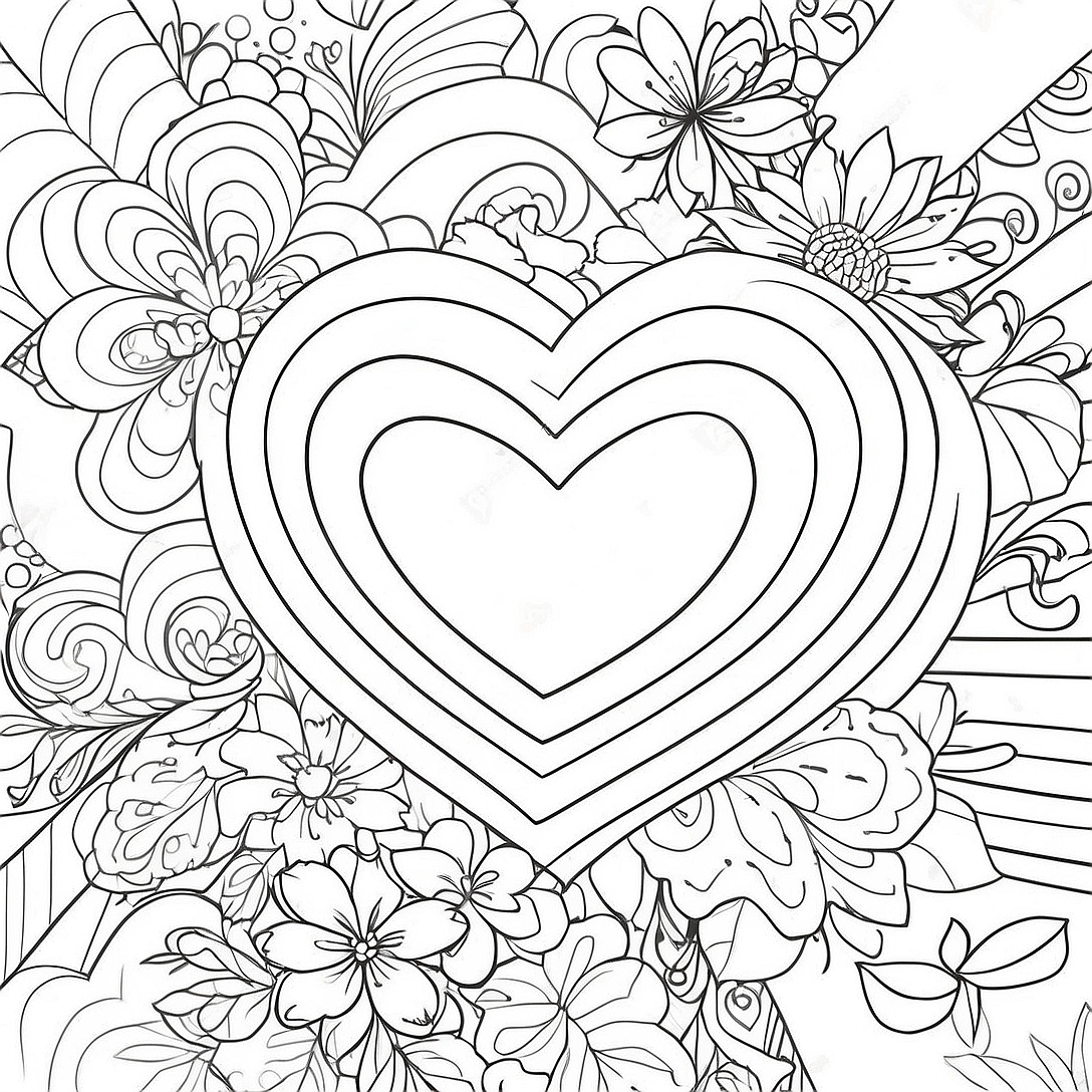 Valentine's Day Heart Coloring Page | Valentines Day coloring page