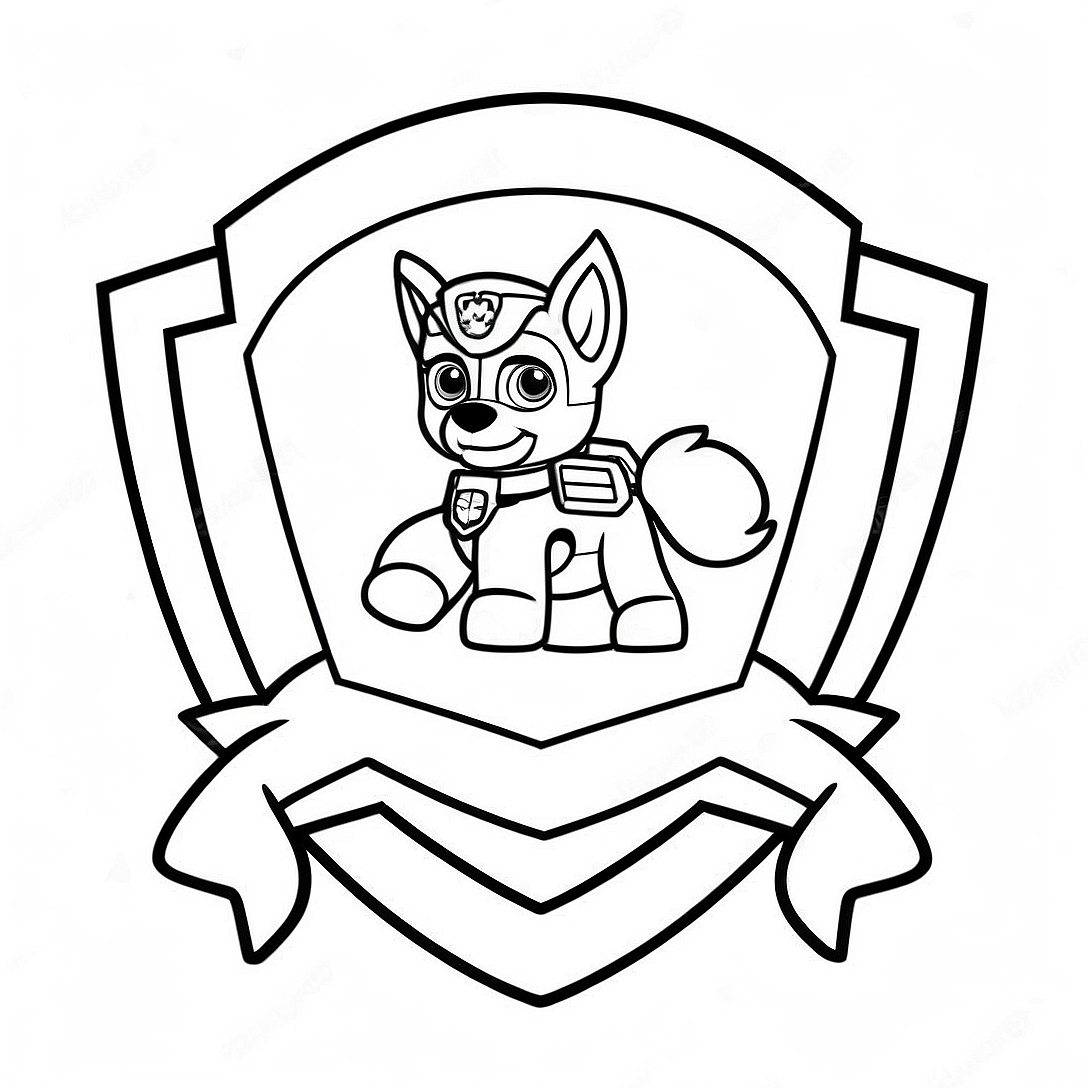 Paw Patrol Badge Coloring Page | Paw Patrol Badges coloring page