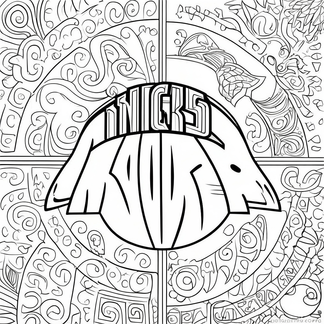 Knicks Logo Coloring Page | Knicks coloring page