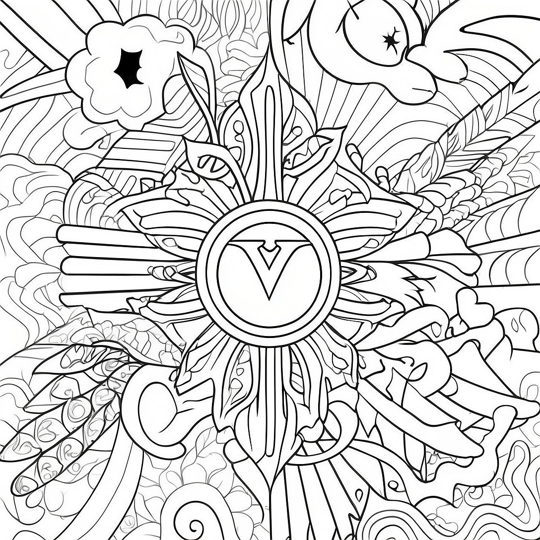 Valorant Logo Coloring Page | Valorant coloring page