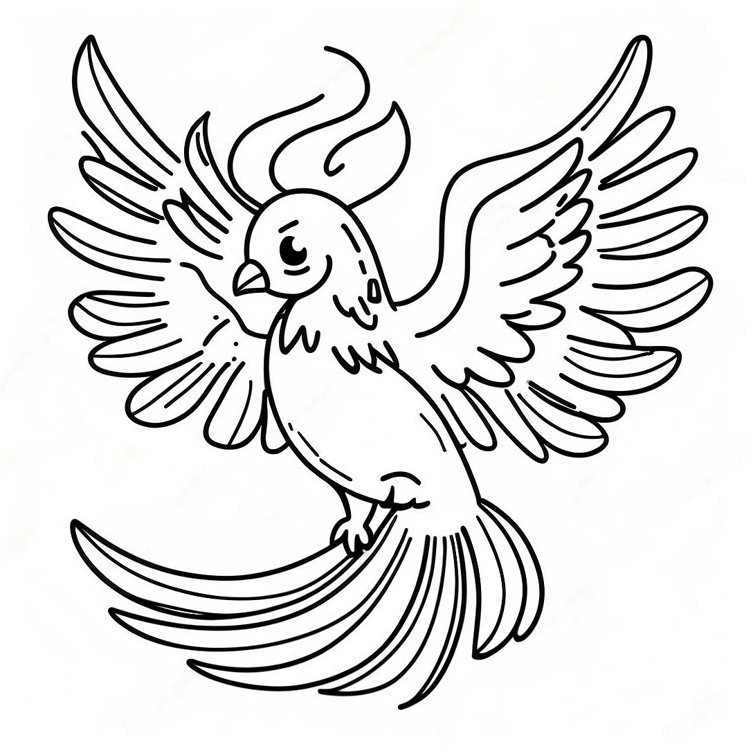 Phoenix in Action Coloring Page | Valorant coloring page