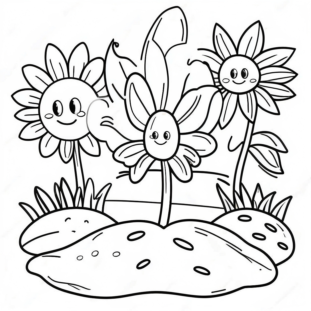 Colorful Garden Soil Coloring Page | Soil coloring page