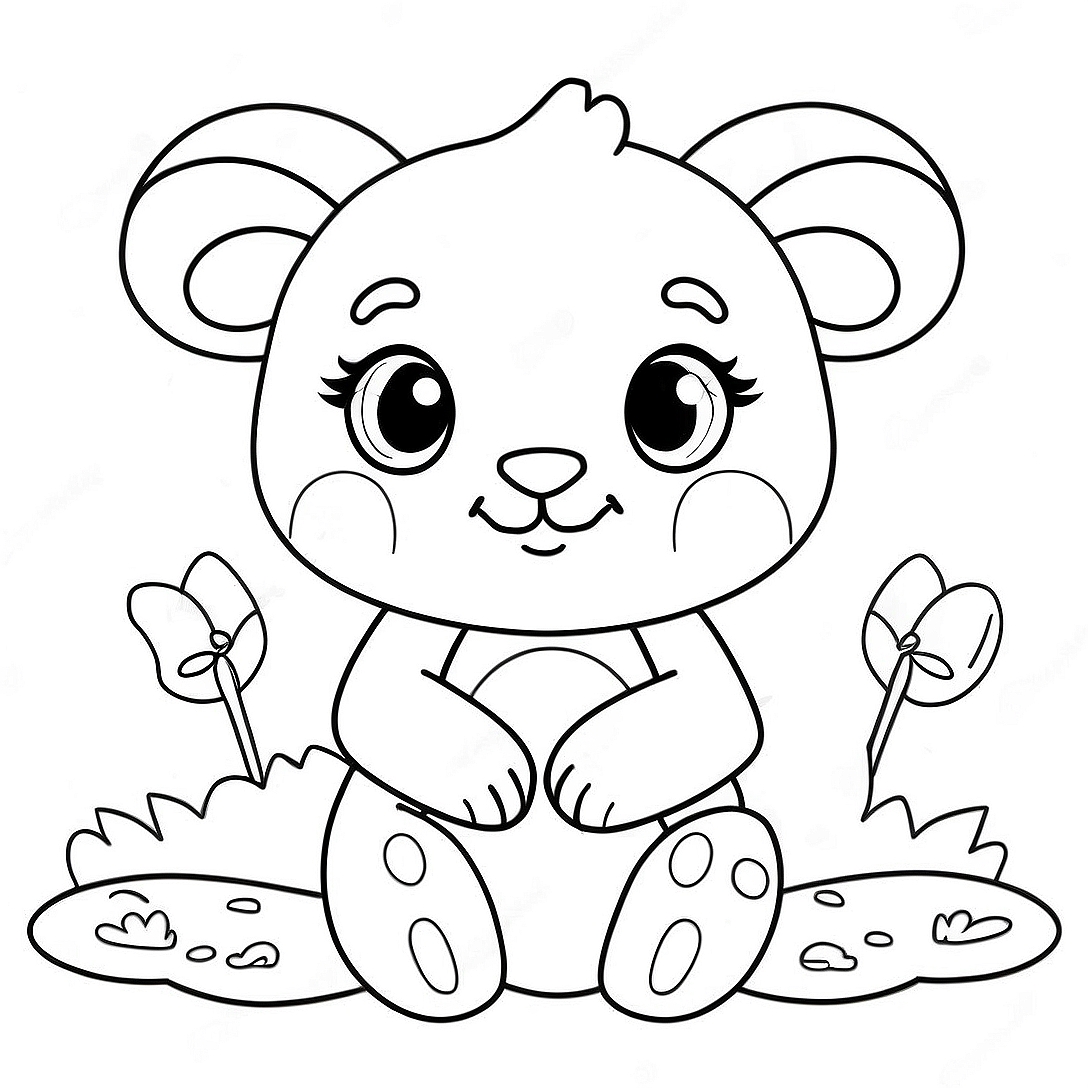 Cute Be Mine Animals Coloring Page | Be Mine coloring page