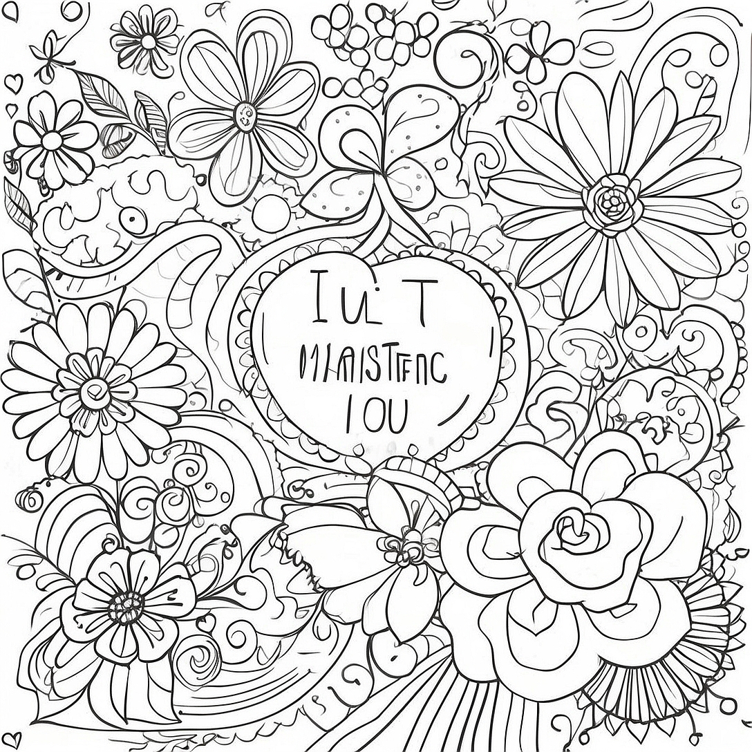Inspirational Quotes Coloring Page | Positive Quotes coloring page
