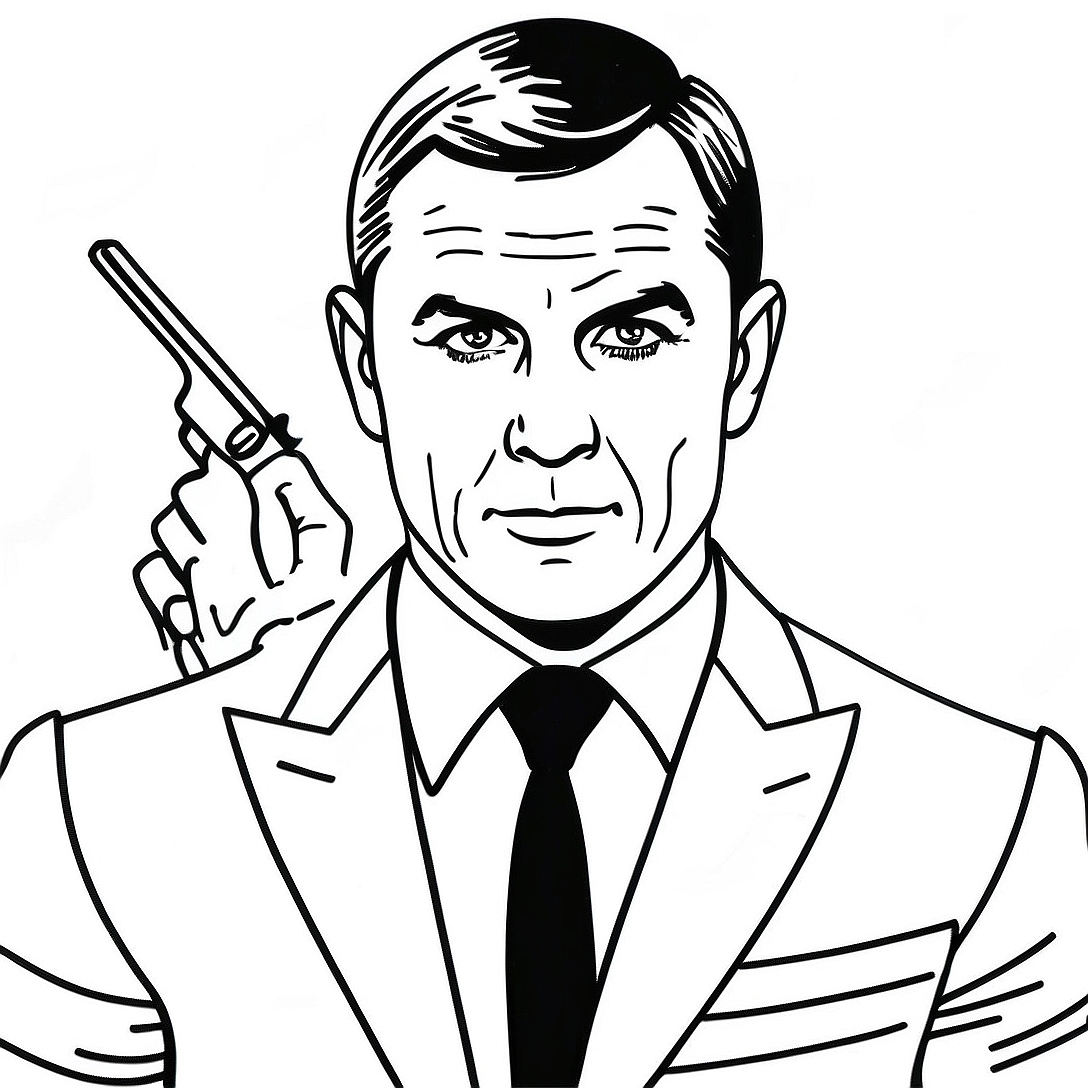 James Bond Coloring Page | James Bond coloring page