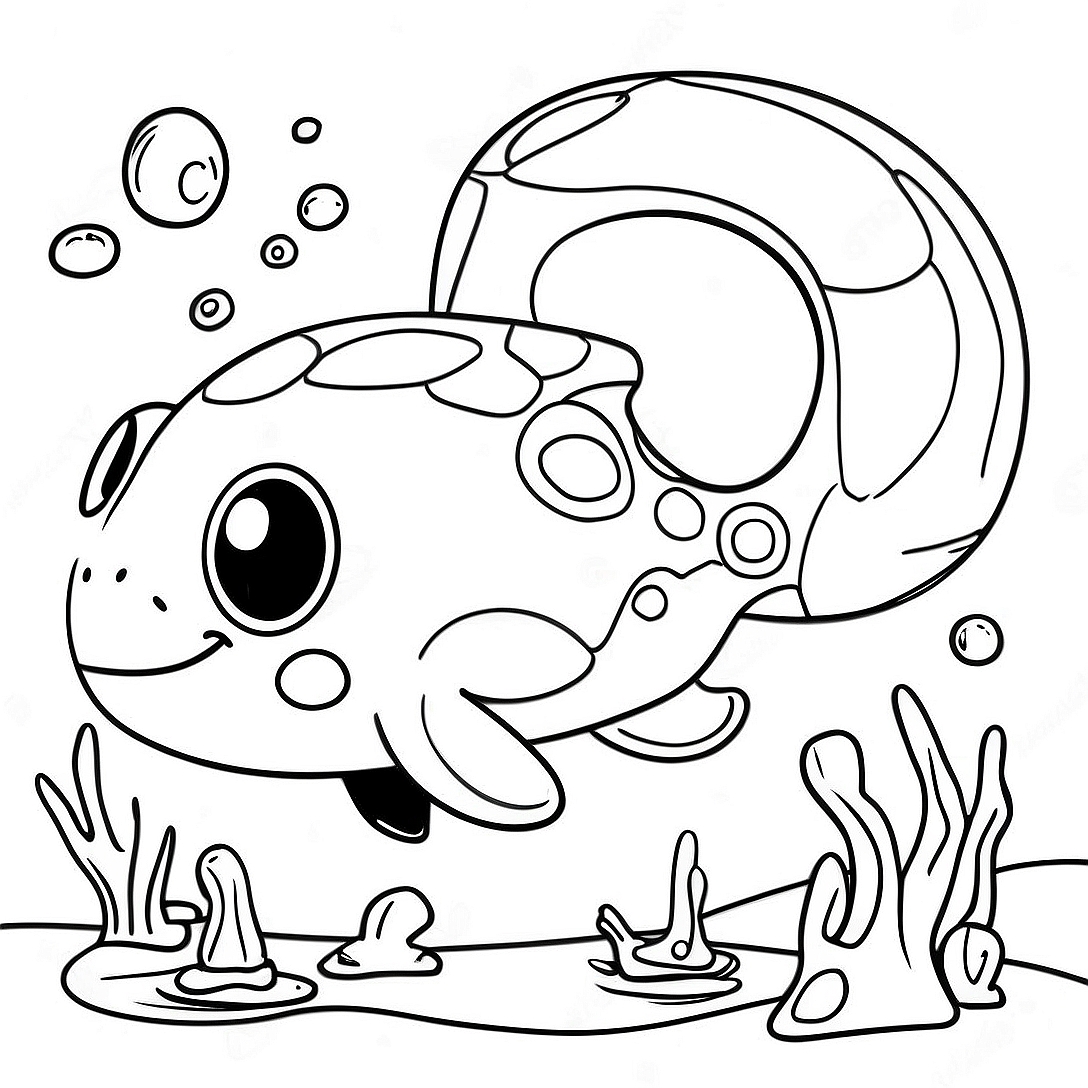 Majestic Kyogre Swimming Coloring Page | Kyogre coloring page