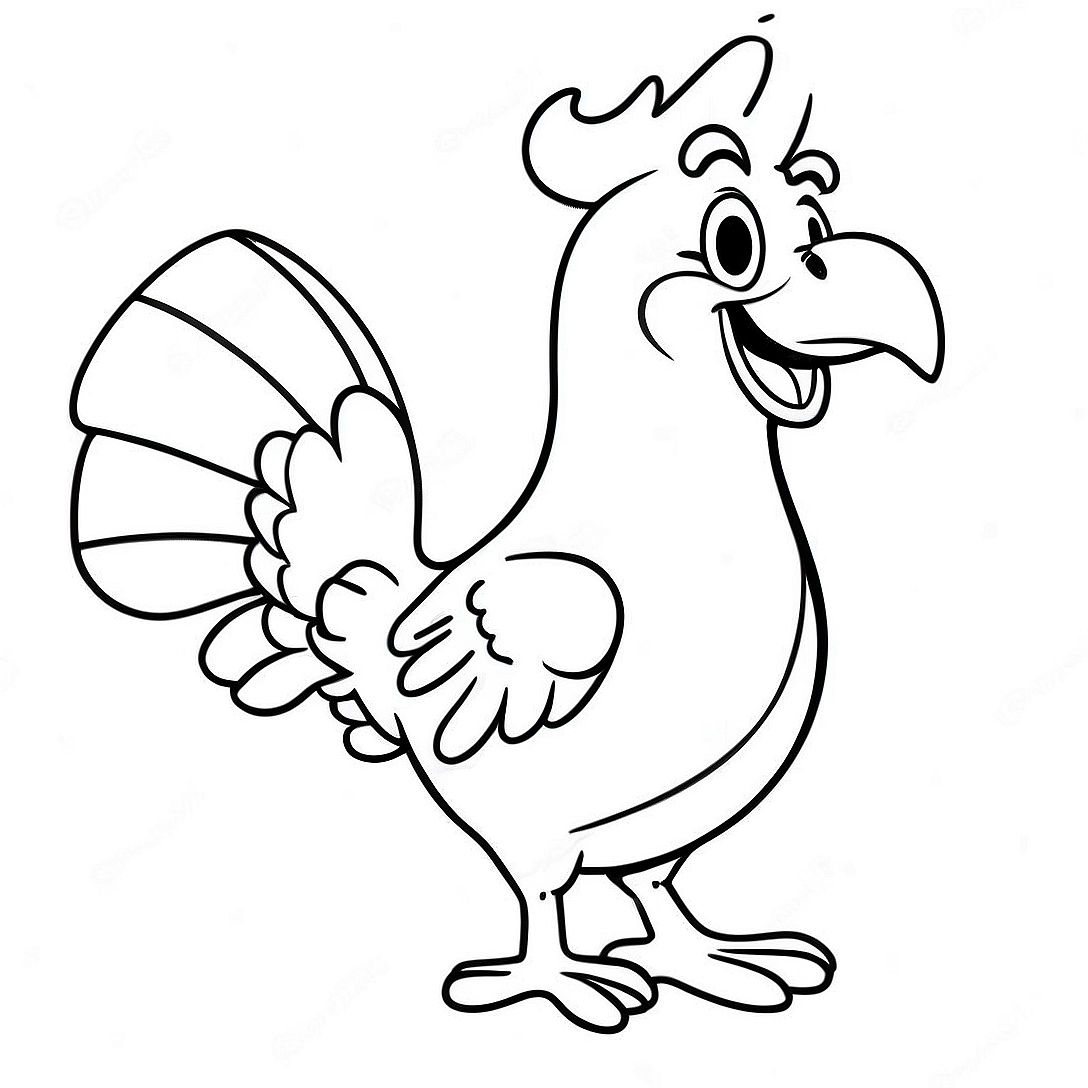 Foghorn Leghorn in a Funny Pose Coloring Page | Foghorn Leghorn coloring page