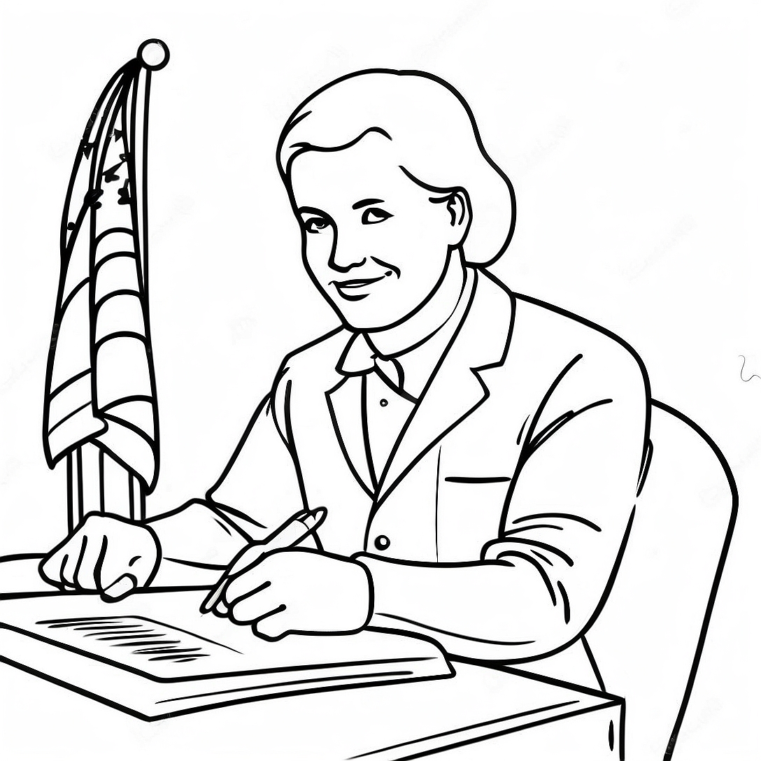 Citizenship Pledge Coloring Page | Citizenship coloring page