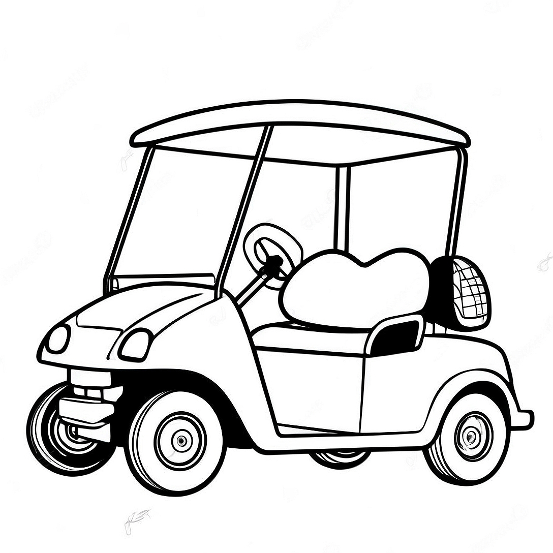 Golf Cart Coloring Page | Golf Cart coloring page