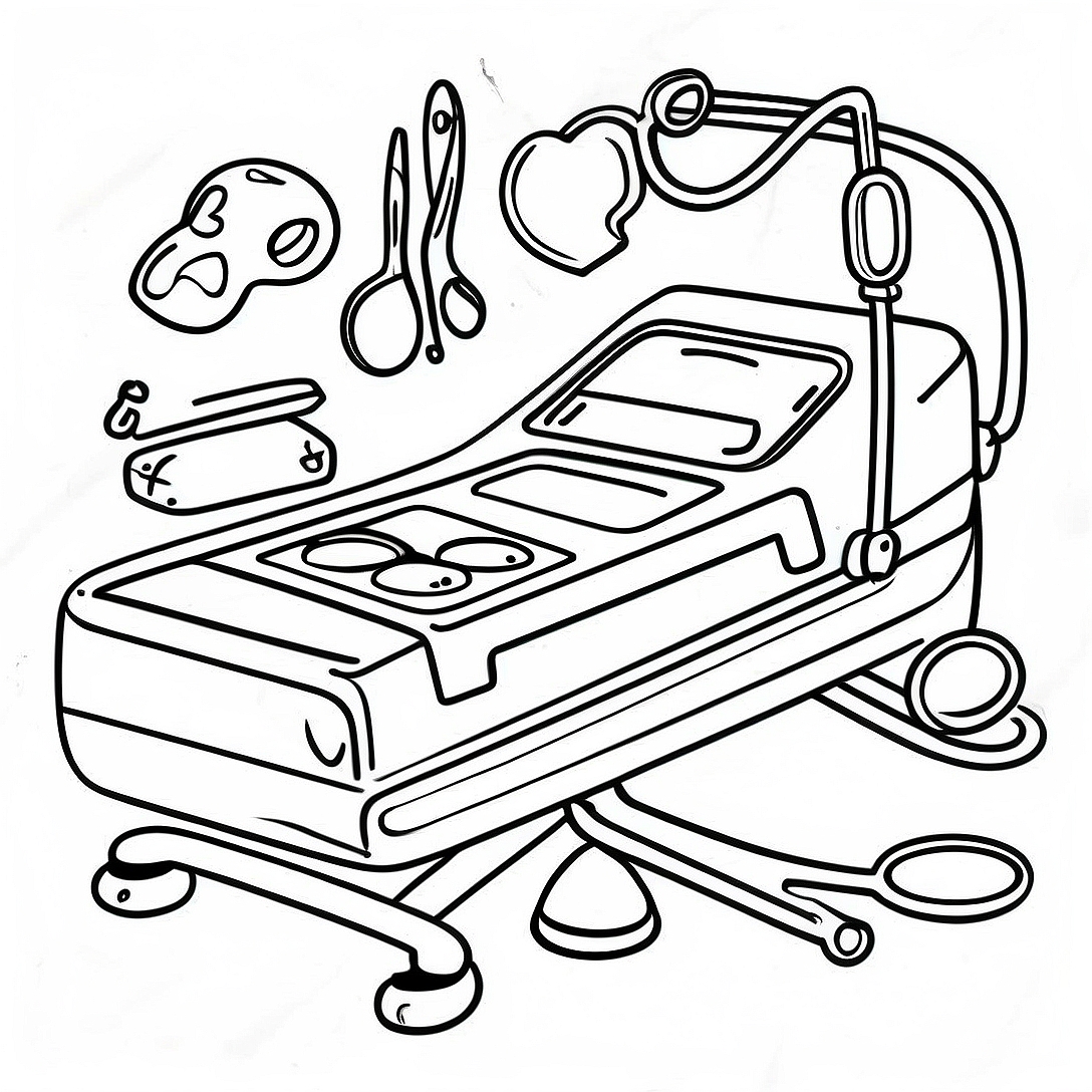 Medical Coloring Page for Kids | Medical coloring page