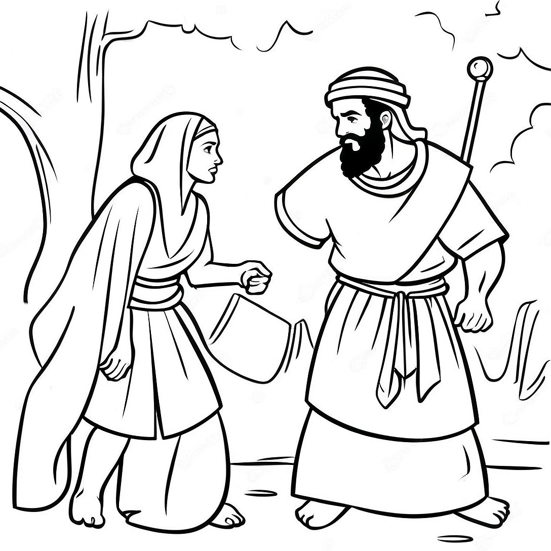 Rahab and the Spies Coloring Page | Rahab and the Spies coloring page