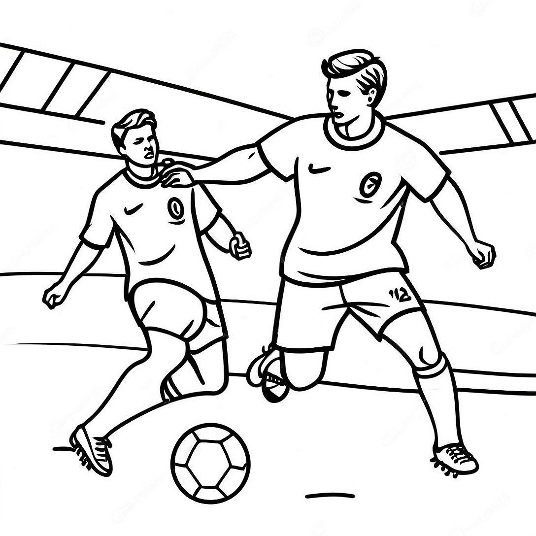 Exciting Soccer Game Coloring Page | I Love Soccer coloring page