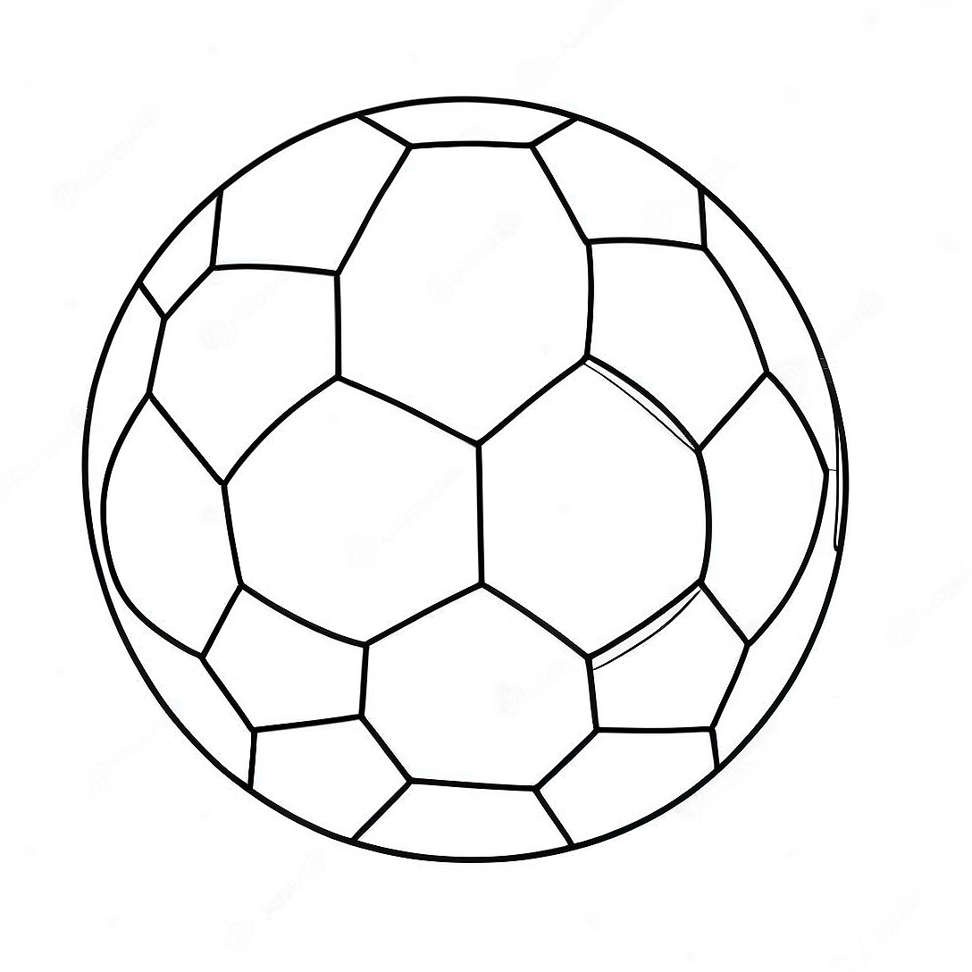Colorful Soccer Ball Coloring Page | Soccer Logo coloring page