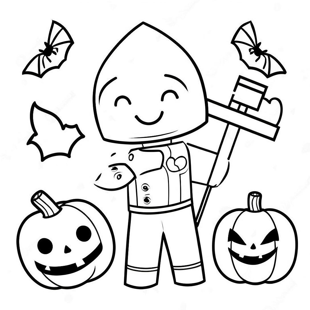Roblox Halloween Coloring Page | Roblox Halloween coloring page