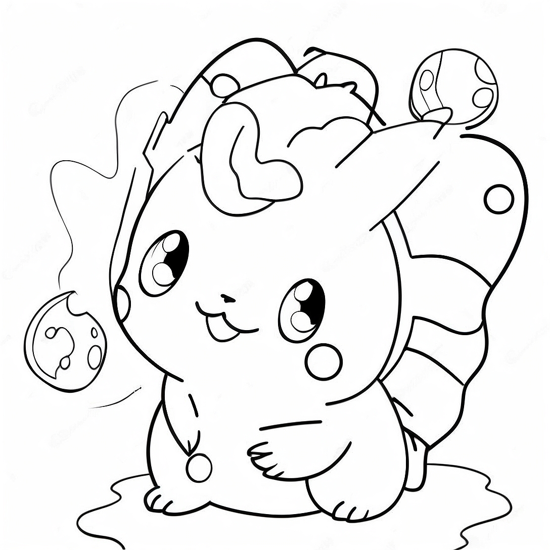 Cute Pokemon Characters Coloring Page | Pokemon Giant coloring page