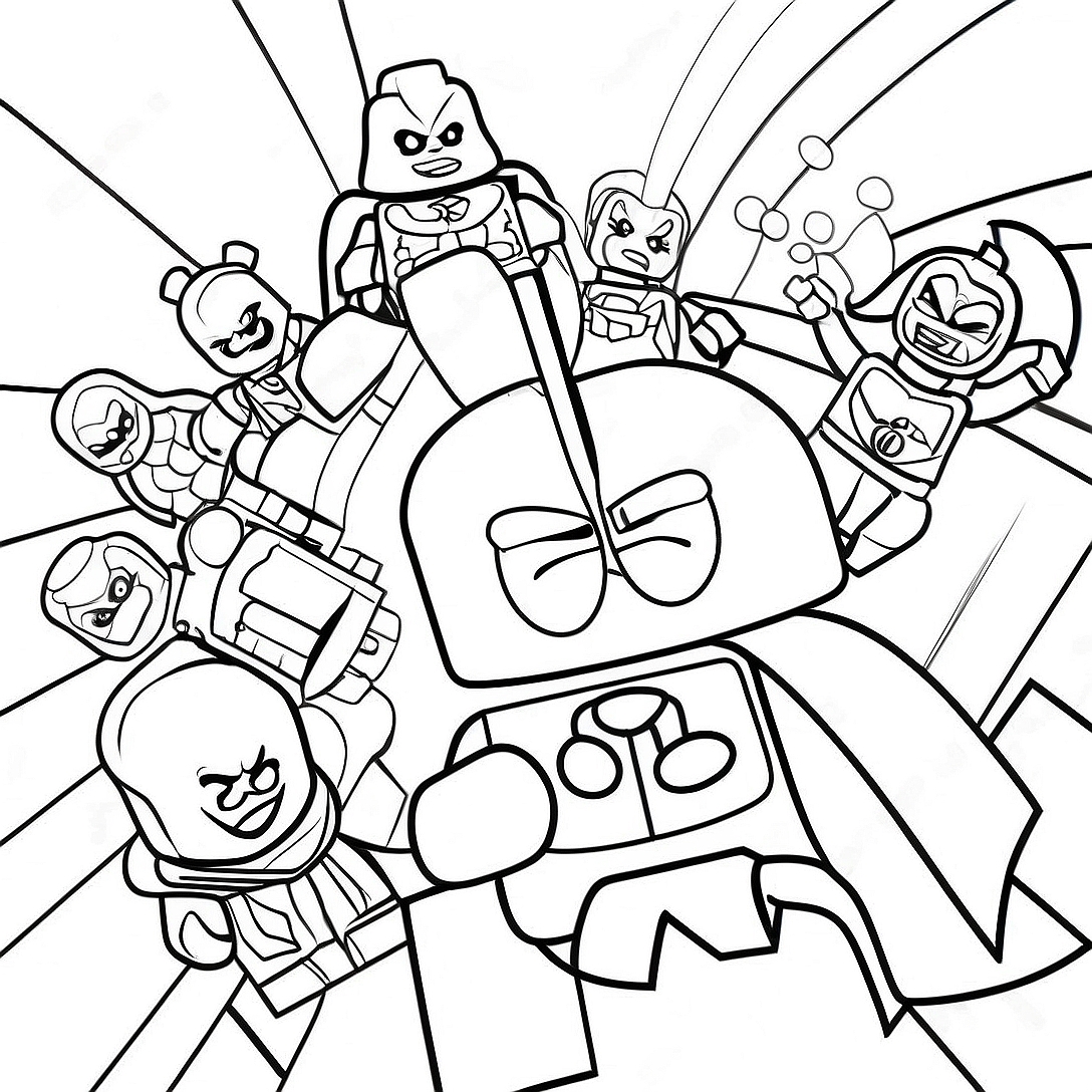 Lego DC Super Villains Epic Battle Coloring Page | Lego DC Super Villains Deathstroke coloring page