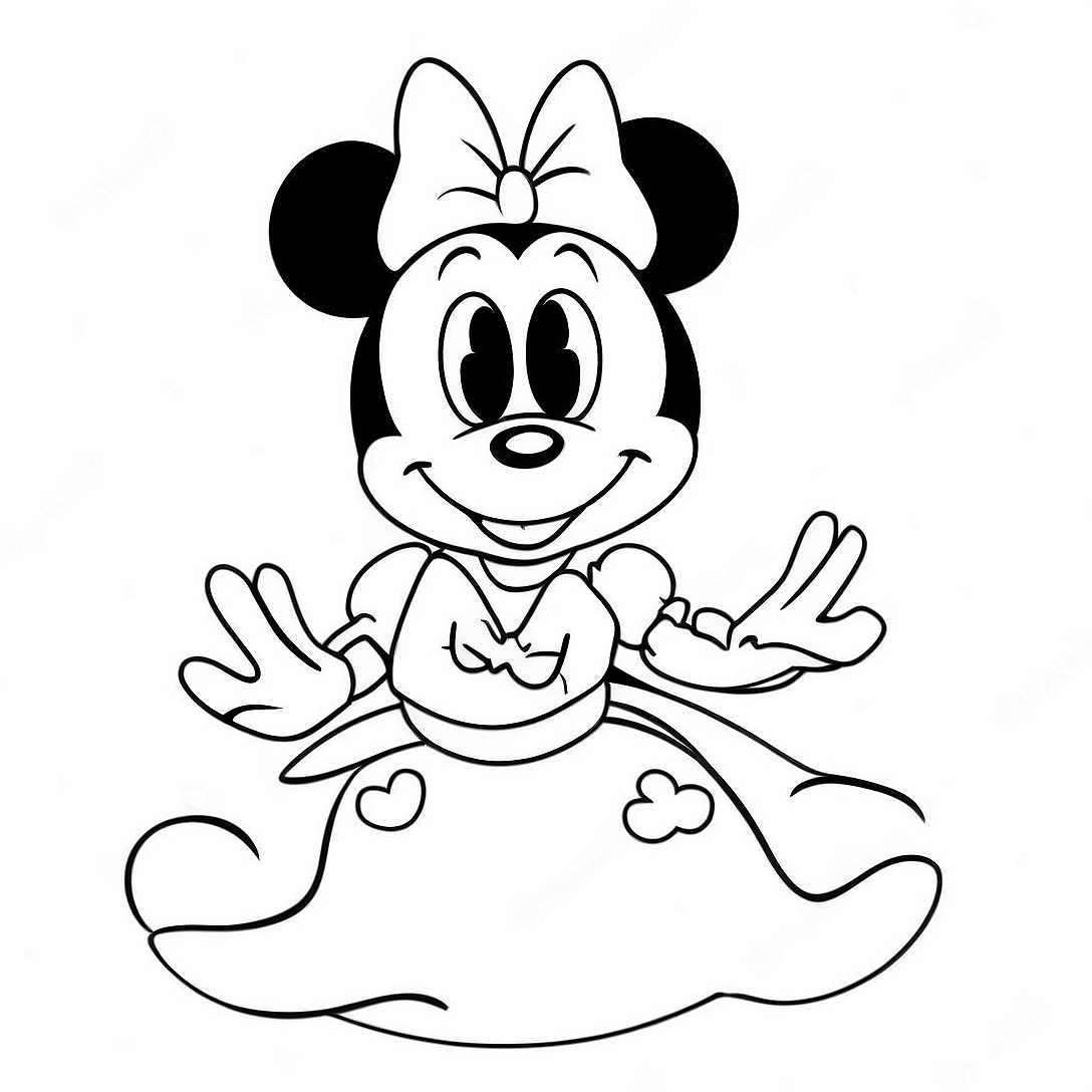 Princess Minnie Mouse Coloring Page | Princess Minnie Mouse coloring page