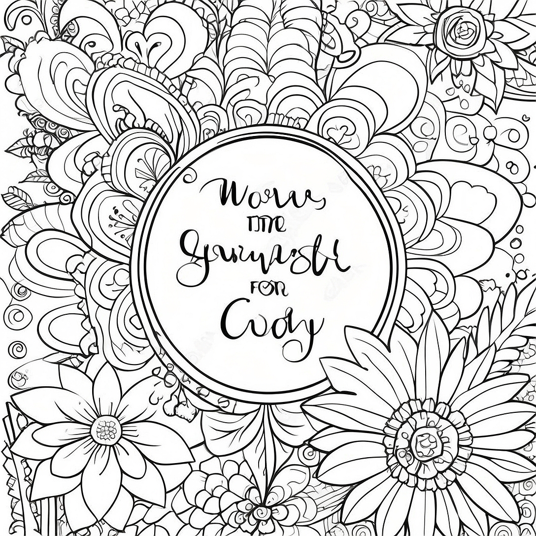 Inspirational Quotes Coloring Page | Positive Messages coloring page