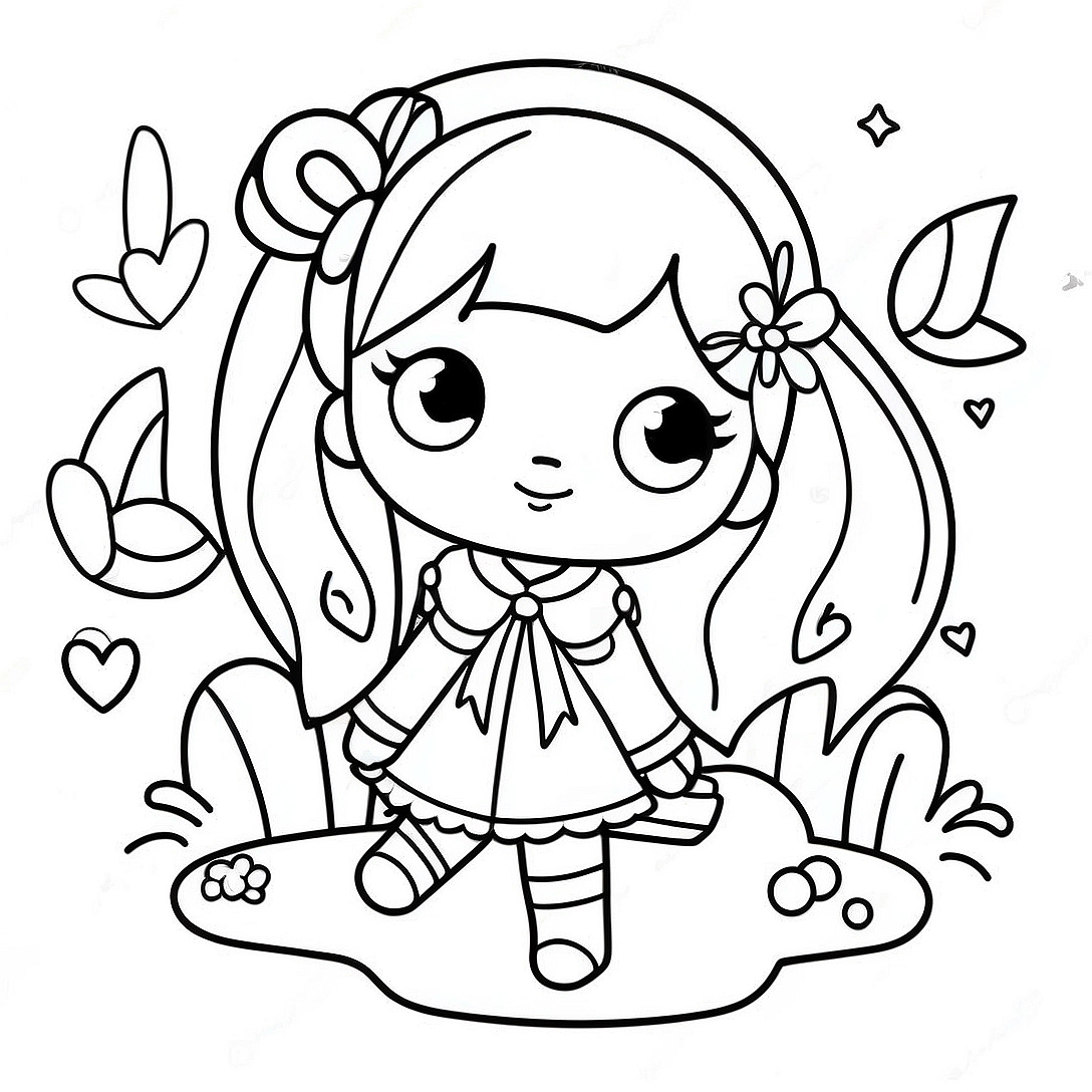 Cute Gacha Life Girl Coloring Page | Gacha Life coloring page