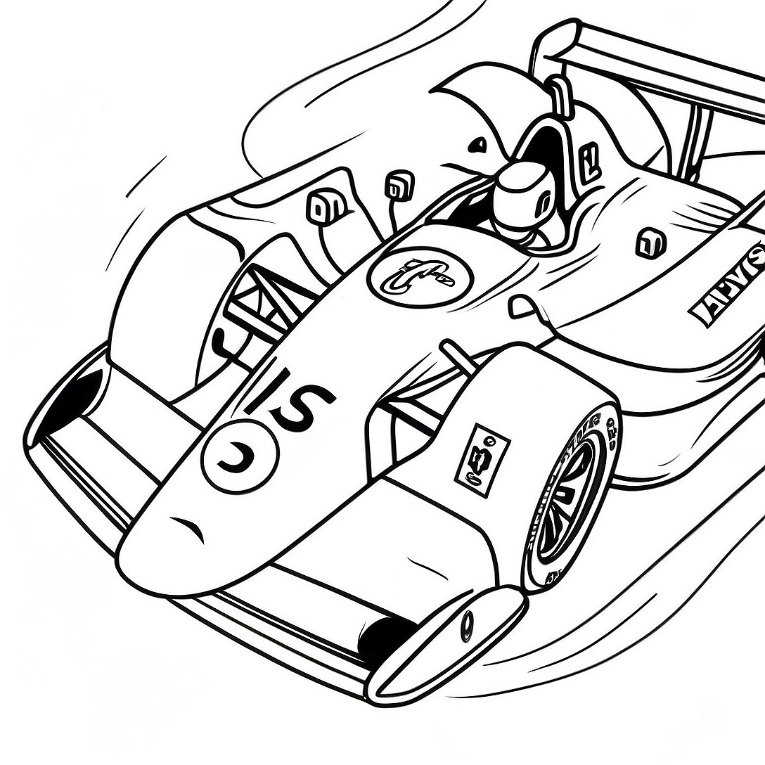 Fast Indy Car Racing Coloring Page | Indy Car coloring page