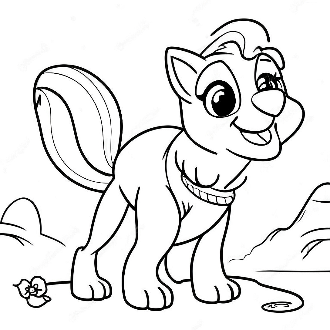 Skye in a Colorful Adventure Coloring Page | Skye coloring page