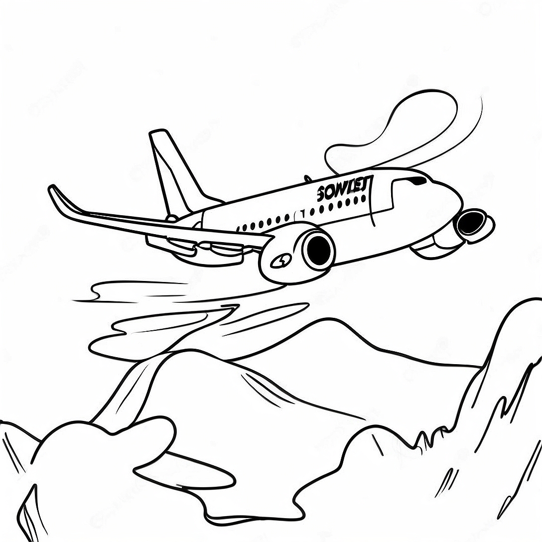 Southwest Airlines Logo Coloring Page | Southwest Airlines coloring page